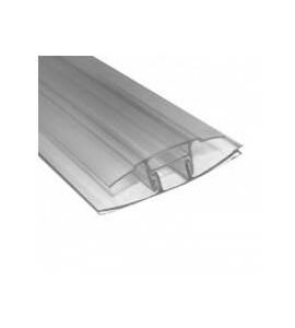 Perfil H clip 6/10 mm 2,90 m transparente